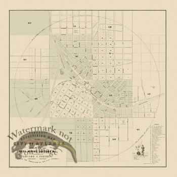 Vincent's  Subdivision Map of Atlanta 1853